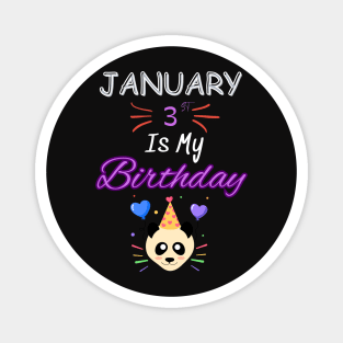 january 3st is my birthday Magnet